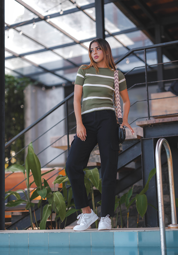 BLACK BAGGY CARGO PANT